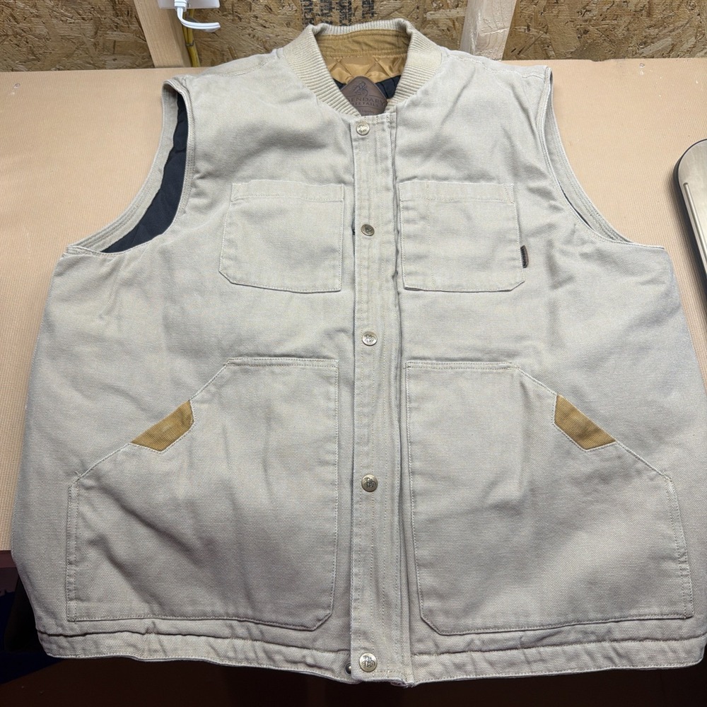 Legendary Whitetails Mens XL Concealed Carry Canvas Cross Trail Vest Twig Tan